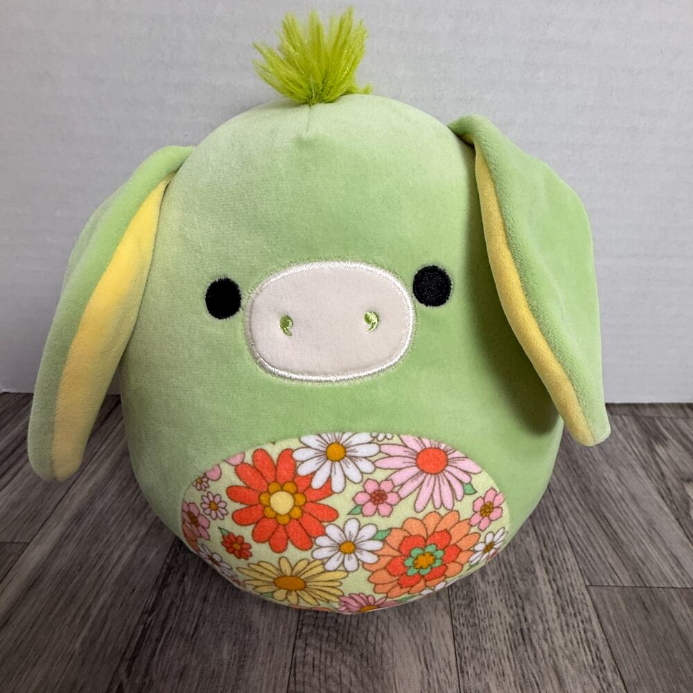 Squishmallows Green Floral Pig 2024 Jazwares Plush Kellytoy Stuffed Animal Toy